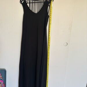 Chic Black Strappy Maxi Dress